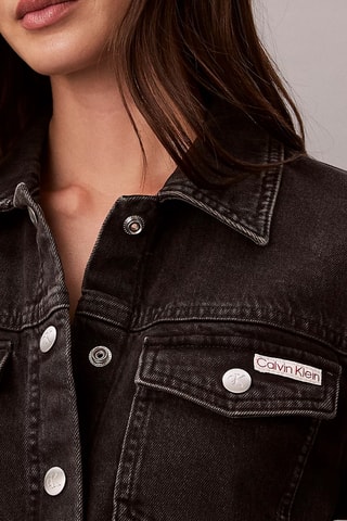 Robe chemise en jean - Noir