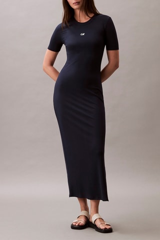 Robe midi - Bleu marine