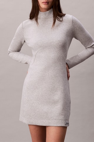 Robe droite - Gris clair chiné