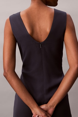 Robe trapèze - Bleu-gris