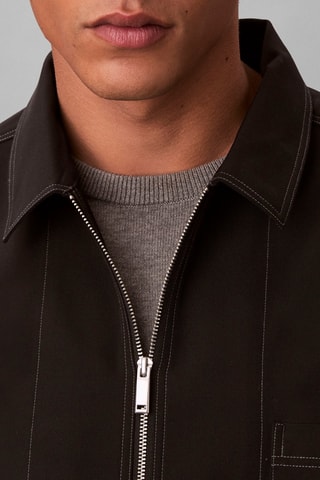 Surchemise relaxed en laine - Noir
