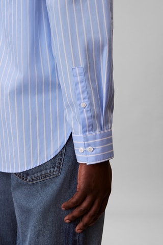 Chemise relaxed - Bleu et blanc