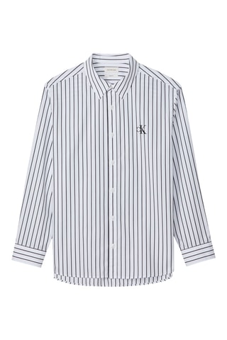Chemise relaxed - Blanc et bleu marine