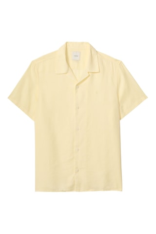 Chemise regular en lin - Jaune