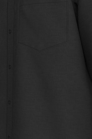 Chemise regular en lin - Noir