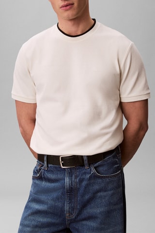 T-shirt regular - Blanc cassé