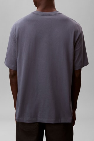 T-shirt relaxed - Bleu-gris