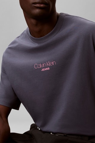 T-shirt relaxed - Bleu-gris