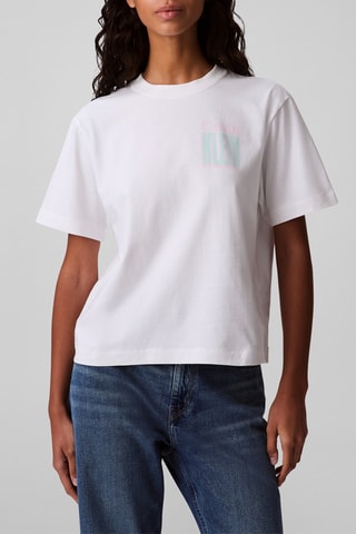 T-shirt boxy - Blanc
