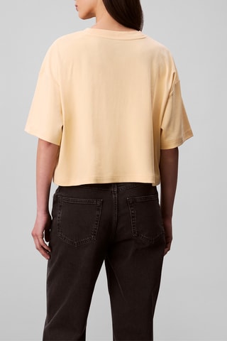 T-shirt boxy cropped - Jaune