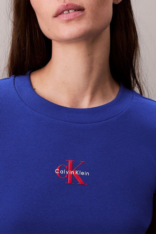 T-shirt cropped - Bleu cobalt