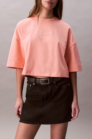 T-shirt boxy cropped - Orange