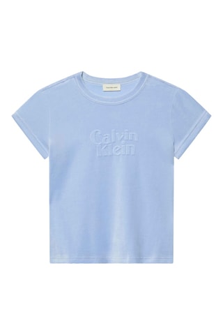 T-shirt en velours - Ciel