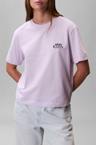 T-shirt relaxed - Mauve
