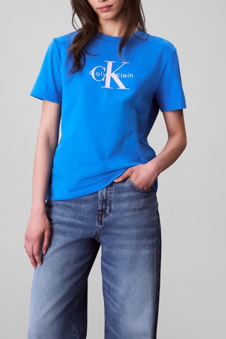 T-shirt - Bleu cobalt et blanc