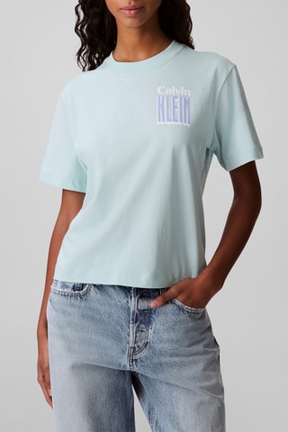 T-shirt boxy - Vert d'eau