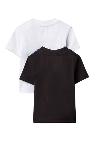 2 t-shirts regular en coton biologique - Noir et blanc