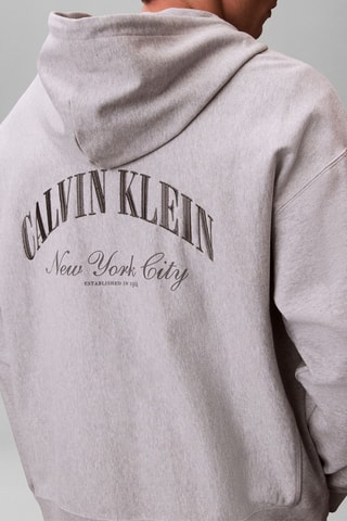 Sweat à capuche - Gris clair chiné