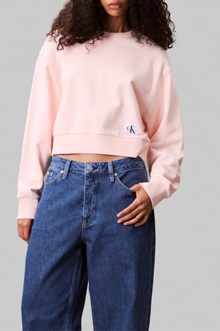 Sweat cropped - Rose poudré