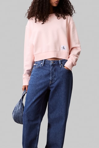 Sweat cropped - Rose poudré