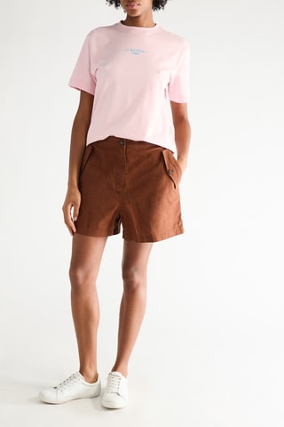 Short en lin - Marron