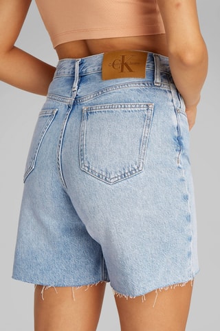 Bermuda en jean taille haute - Bleu clair