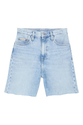 Bermuda en jean taille haute - Bleu clair