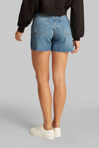 Short taille haute mom - Bleu