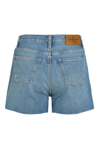 Short taille haute mom - Bleu