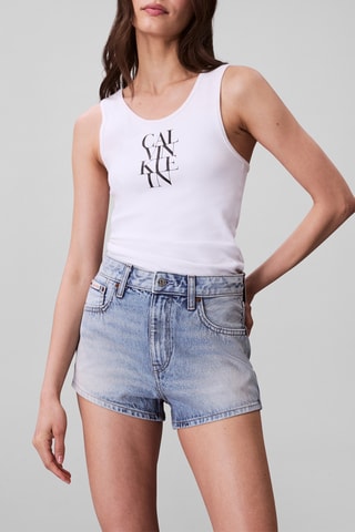Short en jean slim - Bleu