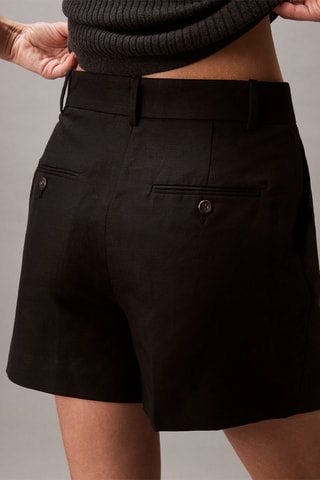 Short en lin - Noir