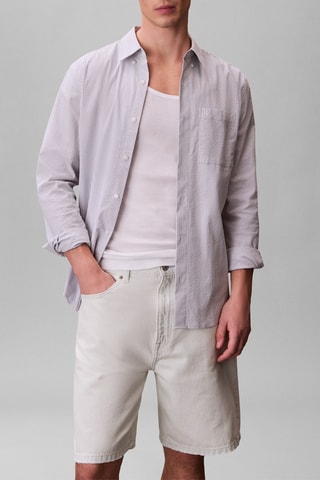 Bermuda relaxed en jean - Bleu clair
