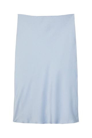 Jupe midi taille haute - Bleu clair