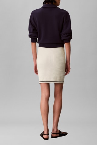 Minijupe taille haute - Ecru