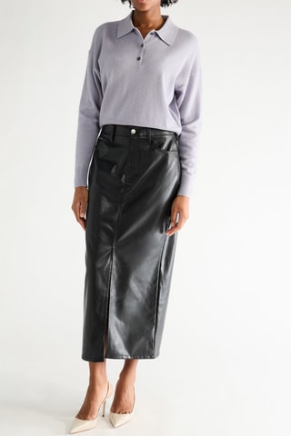 Jupe longue taille haute - Noir