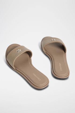 Mules en cuir - Taupe