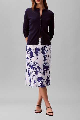 Jupe midi taille haute - Blanc