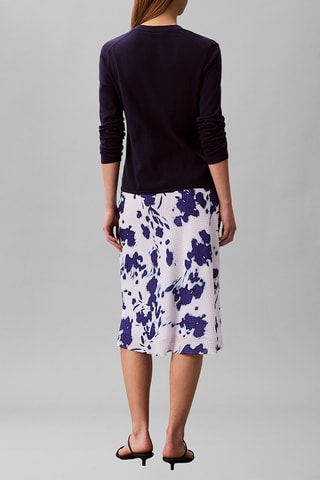 Jupe midi taille haute - Blanc