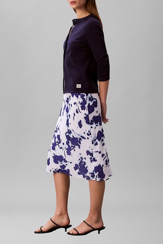 Jupe midi taille haute - Blanc