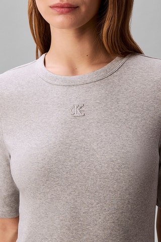 Robe t-shirt - Gris chiné