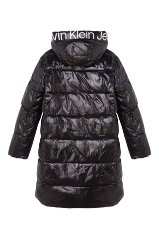 Doudoune longue à capuche - Noir