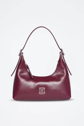 Sac porté épaule en cuir - Rose