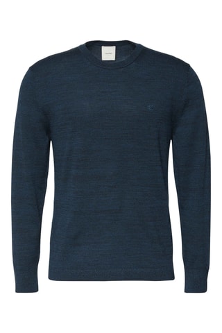 Pull en mérinos - Bleu marine