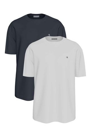 2 t-shirts - Bleu foncé et blanc
