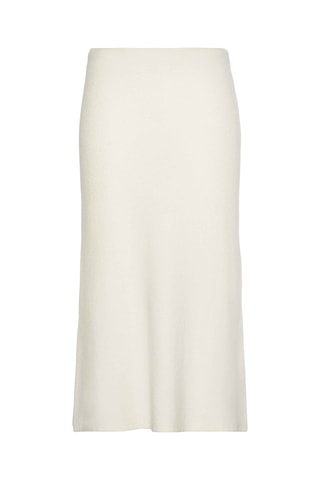 Jupe midi en laine - Blanc