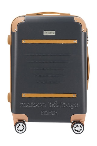 Handbagagetrolley en Grote Trolley Trocadero (S/L) - 55/75 cm  - Zwart, bruin en zilverkleurig
