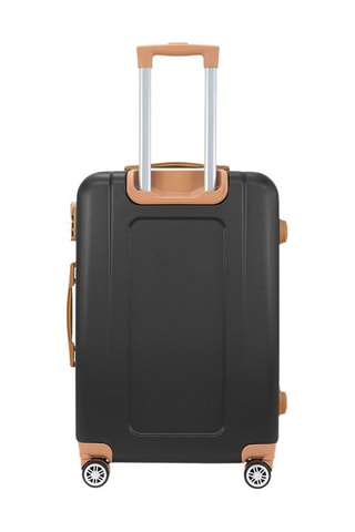 Handbagagetrolley en Grote Trolley Trocadero (S/L) - 55/75 cm  - Zwart, bruin en zilverkleurig