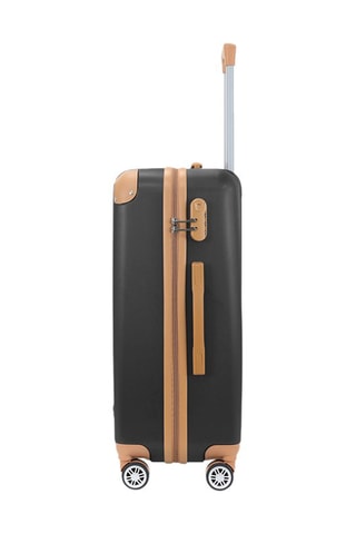 Handbagagetrolley en Grote Trolley Trocadero (S/L) - 55/75 cm  - Zwart, bruin en zilverkleurig