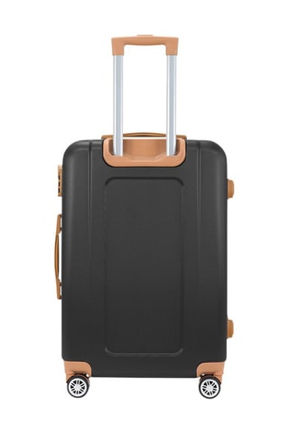 Handbagagetrolley en Weekendtrolley Trocadero (S/M) - 55/65 cm  - Zwart, bruin en zilverkleurig