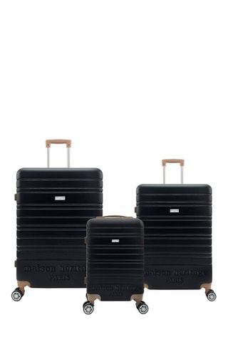 Set van 3 Trolleys Madeleine (S/M/L) - 50/60/70 cm - Zwart en bruin